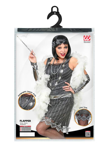 Carnival Party 3-częściowy kostium "Flapper" w kolorze srebrnym