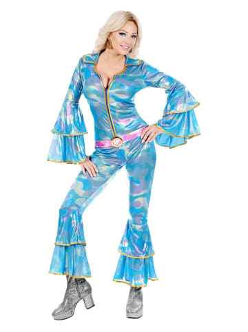 Carnival Party 2-delig kostuum "70's" blauw
