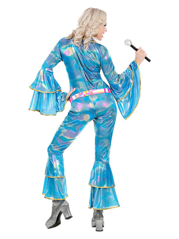 Carnival Party 2tlg. Kostüm "70er Jahre" in Blau