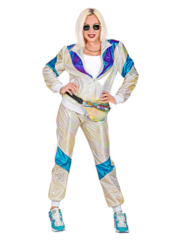 Carnival Party 2-częściowy kostium w kolorze srebrno-niebieskim