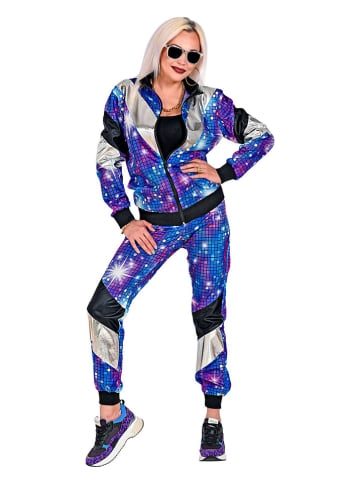 Carnival Party 2-delig kostuum "80's Trainingspak" blauw/meerkleurig