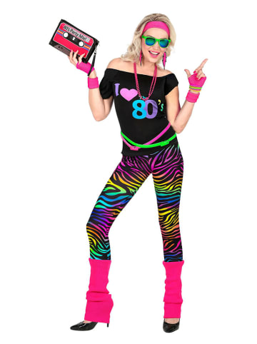 Carnival Party 7-delige outfit "80's Mode" meerkleurig
