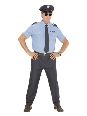 Carnival Party 5-delig kostuum "Politie" blauw/grijs