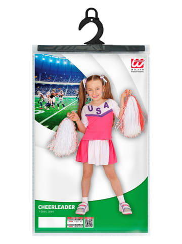 Carnival Party Kostuumjurk "Cheerleader" roze/wit