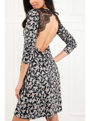 Milan Kiss Kleid in Schwarz/ Lila