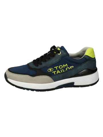 Tom Tailor Sneakers donkerblauw/geel