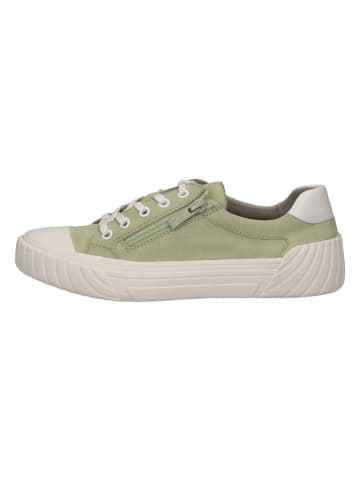 Caprice Skórzane sneakersy w kolorze zielonym