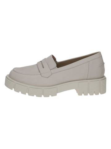 Caprice Leder-Slipper in Creme
