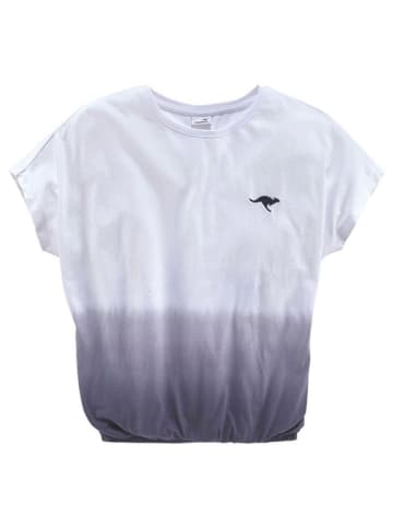 Kangaroos Shirt in Weiß/ Lila