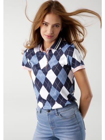 Kangaroos Poloshirt in Dunkelblau/ Weiß/ Hellblau