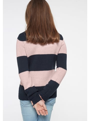 Kangaroos Pullover in Dunkelblau/ Rosa