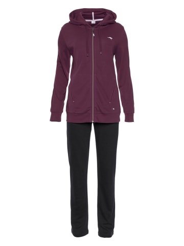 Kangaroos Trainingsanzug in Lila/ Schwarz