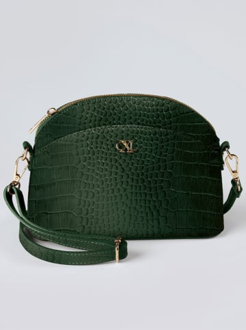 CXL by Christian Lacroix Leder-Umhängetasche in Dunkelgrün - (B)23 x (H)17 x (T)7 cm