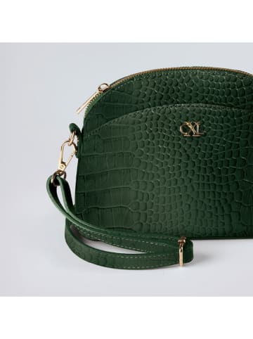 CXL by Christian Lacroix Leder-Umhängetasche in Dunkelgrün - (B)23 x (H)17 x (T)7 cm