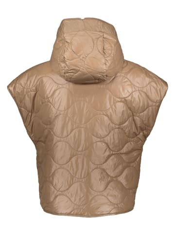 Herrlicher Doorgestikte bodywarmer lichtbruin
