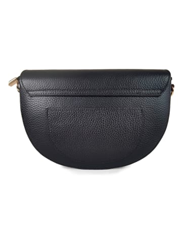 ORE10 Leren schoudertas "Brais" zwart - (B)26 x (H)17 x (D)8 cm