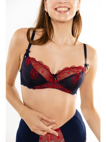 Anna Morellini Underwear Softbeha "Mia" donkerblauw/rood