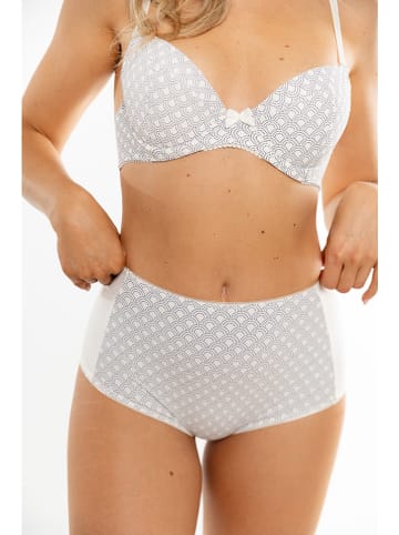 Anna Morellini Underwear Figi high waist "Sancia" w kolorze biało-szarym