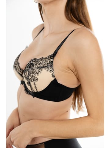 Anna Morellini Underwear Biustonosz "Idalia" w kolorze czarno-beżowym