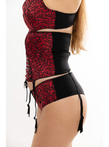 Anna Morellini Underwear Jarretels "Pippa" rood/zwart