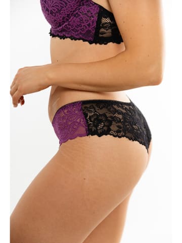Anna Morellini Underwear Figi "Bettina" w kolorze fioletowo-czarnym