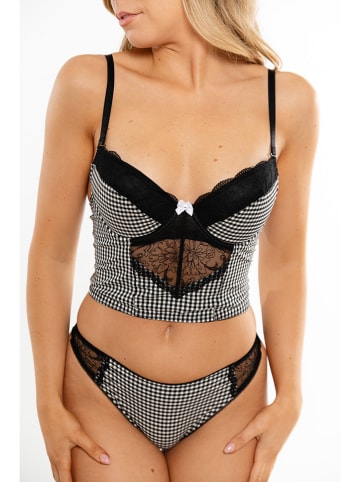 Anna Morellini Underwear Gorset "Veriana" w kolorze czarno-białym