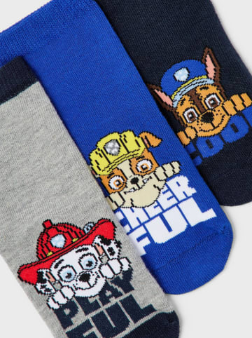 name it 3-delige set: sokken blauw/grijs/zwart