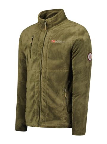 Geographical Norway Kurtka polarowa "Upload" w kolorze oliwkowym