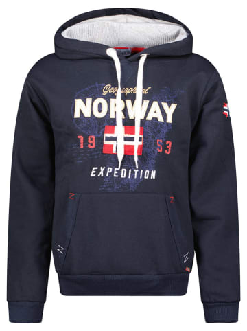 Geographical Norway Hoodie "Guitre" donkerblauw