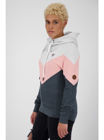 alife and kickin Hoodie "Stella" in Hellgrau/ Rosa/ Grau