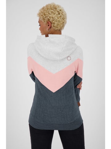 alife and kickin Hoodie "Stella" in Hellgrau/ Rosa/ Grau