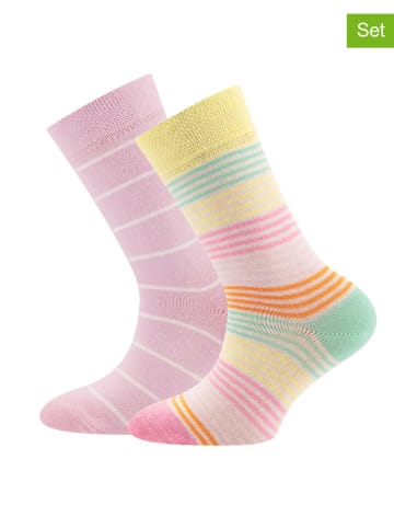 ewers 2-delige set: sokken "Krullen" lichtroze