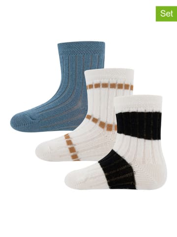 ewers 3er-Set: Socken in Weiß/ Blau