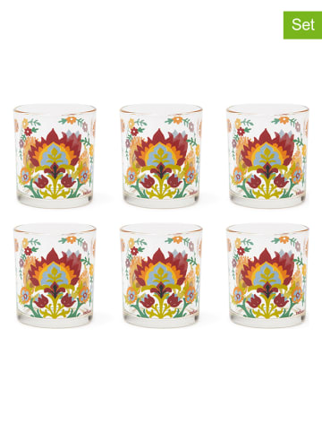 Trendy Kitchen by EXCÉLSA 6-delige set: glazen "New Delhi" meerkleurig - 250 ml