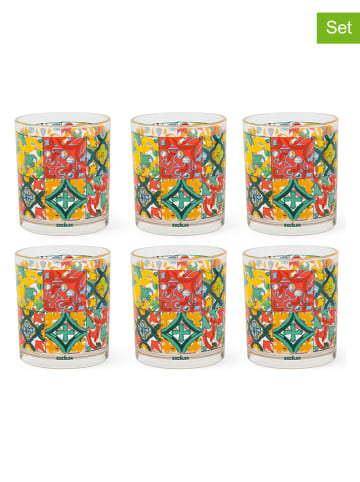 Trendy Kitchen by EXCÉLSA 6er-Set: Gläser "Lisbona" in Bunt - 250 ml