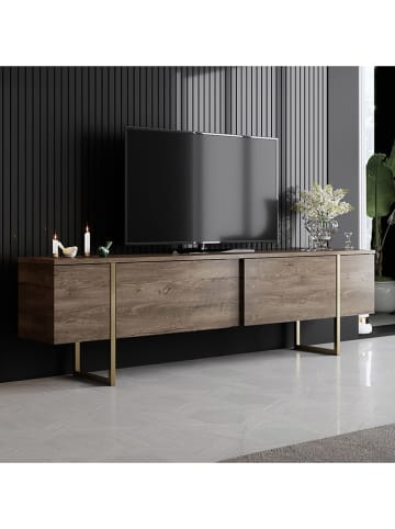 Scandinavia Concept Szafka RTV "Luxe" w kolorze brązowym - 180 x 50 x 30 cm