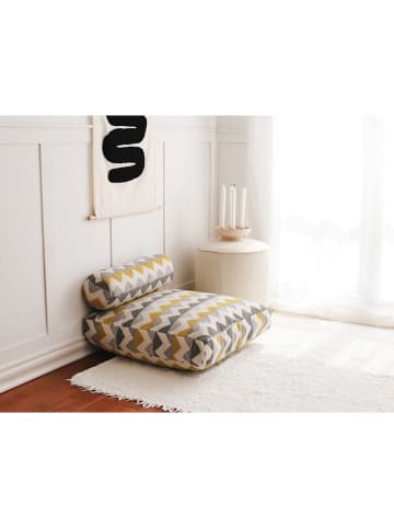 Scandinavia Concept Poduszka w kolorze beżowo-szaro-złotym do siedzenia - 70 x 27 x 70 cm