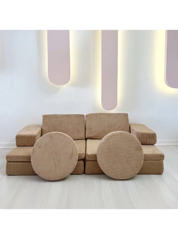 Scandinavia Concept Sofa "Puzzle" w kolorze jasnobrązowym - 140 x 46 x 70 cm