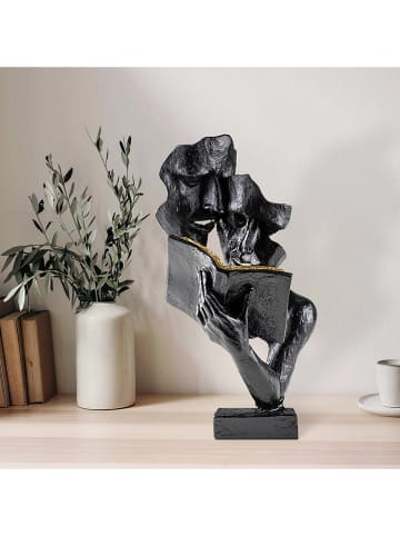 Scandinavia Concept Dekoracyjna figurka "Lecteur" w kolorze czarnym - 20 x 36 x 15 cm