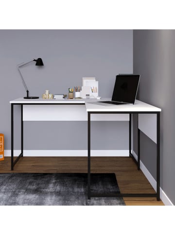 Scandinavia Concept Schreibtisch in Weiß/ Schwarz - (B)160 x (H)72 x (T)160 cm