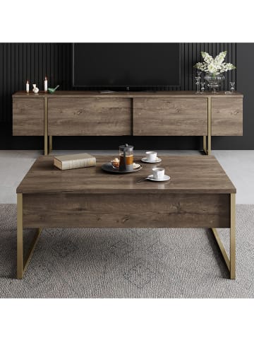 Scandinavia Concept Salontafel "Luxe" walnootkleurig - (B)90 x (H)40 x (D)60 cm