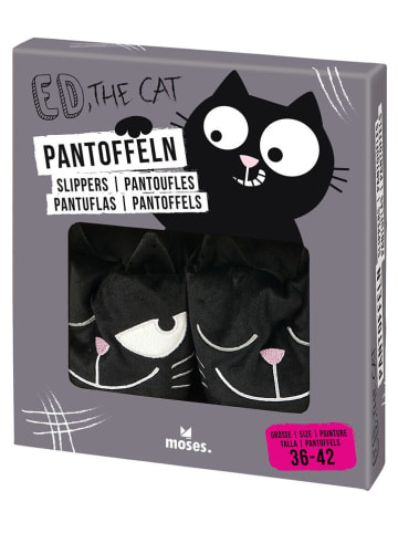 moses. Pantoffels "Ed, the Cat" zwart