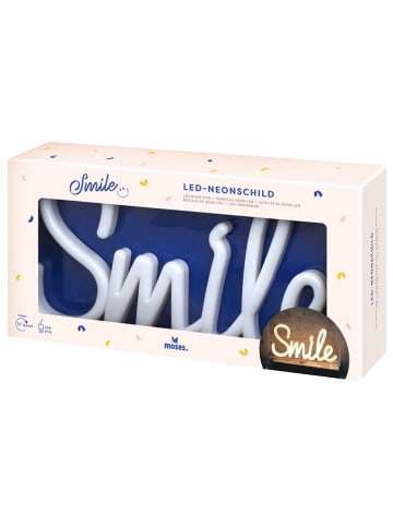 moses. LED-Neonschild "Smile" in Weiß