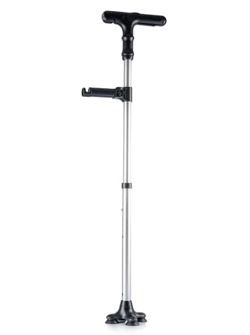 InnovaGoods LED-Gehstock in Schwarz/ Silber - (B)25 x (H)80 x (T)12,5 cm