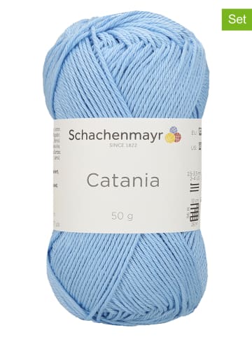 Schachenmayr since 1822 10er-Set: Baumwollgarne "Catania" in Hellblau - 10x 50 g
