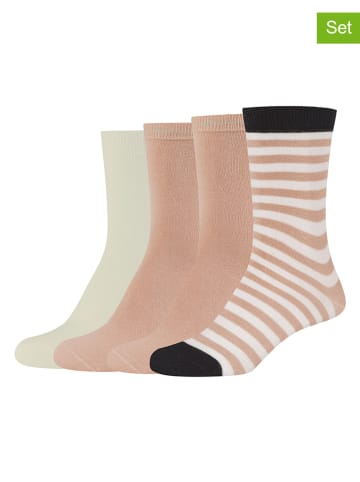 s.Oliver 4er-Set: Socken in Apricot/ Creme