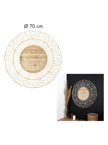 Ethnical Life Wanduhr in Natur - Ø 70 cm