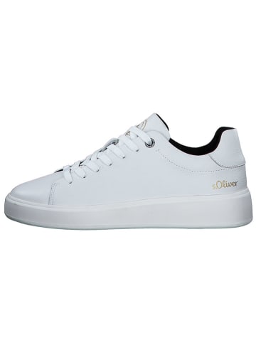 S. Oliver Leren sneakers wit