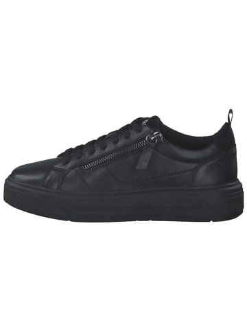 S. Oliver Leder-Sneakers in Schwarz