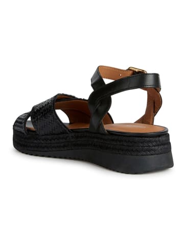 Geox Leder-Sandalen "Eolie" in Schwarz